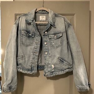 Old Navy Light Wash Denim Jacket with some distressing